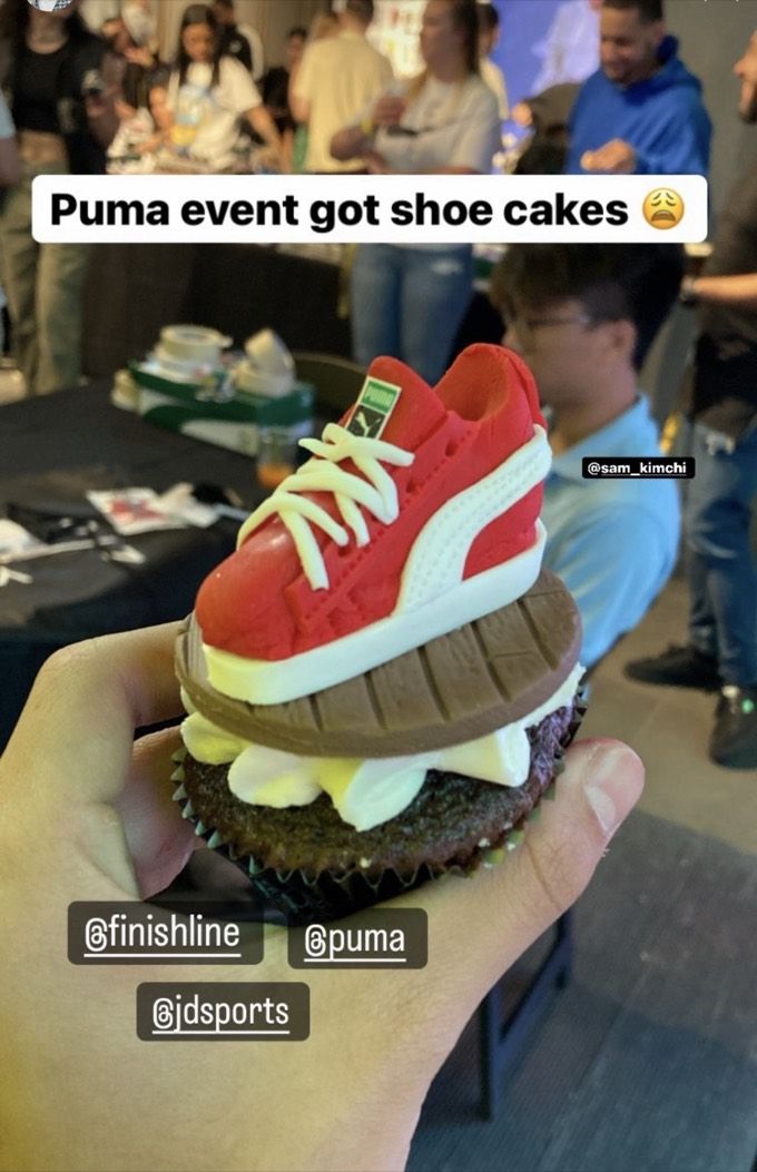 Puma sneaker cupcakes served at the Puma NYC launch event